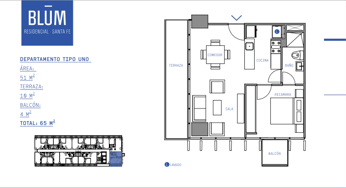 Blum-Sanrta Fe-Tipologias-Planos- Prototipos - Tipo de departamento2