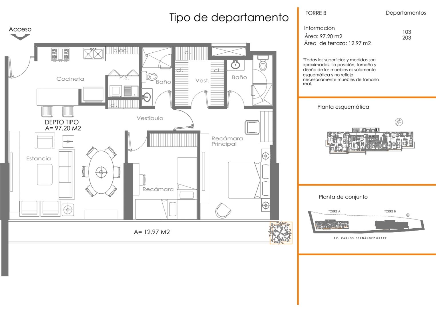 Tipologias departamentos Over Santa fe24