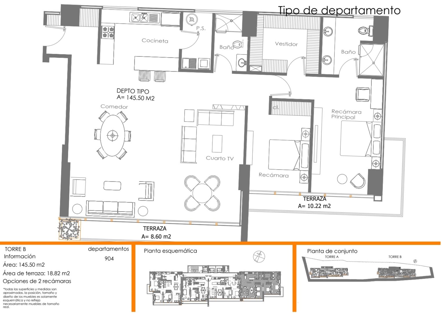 Tipologias departamentos Over Santa fe3