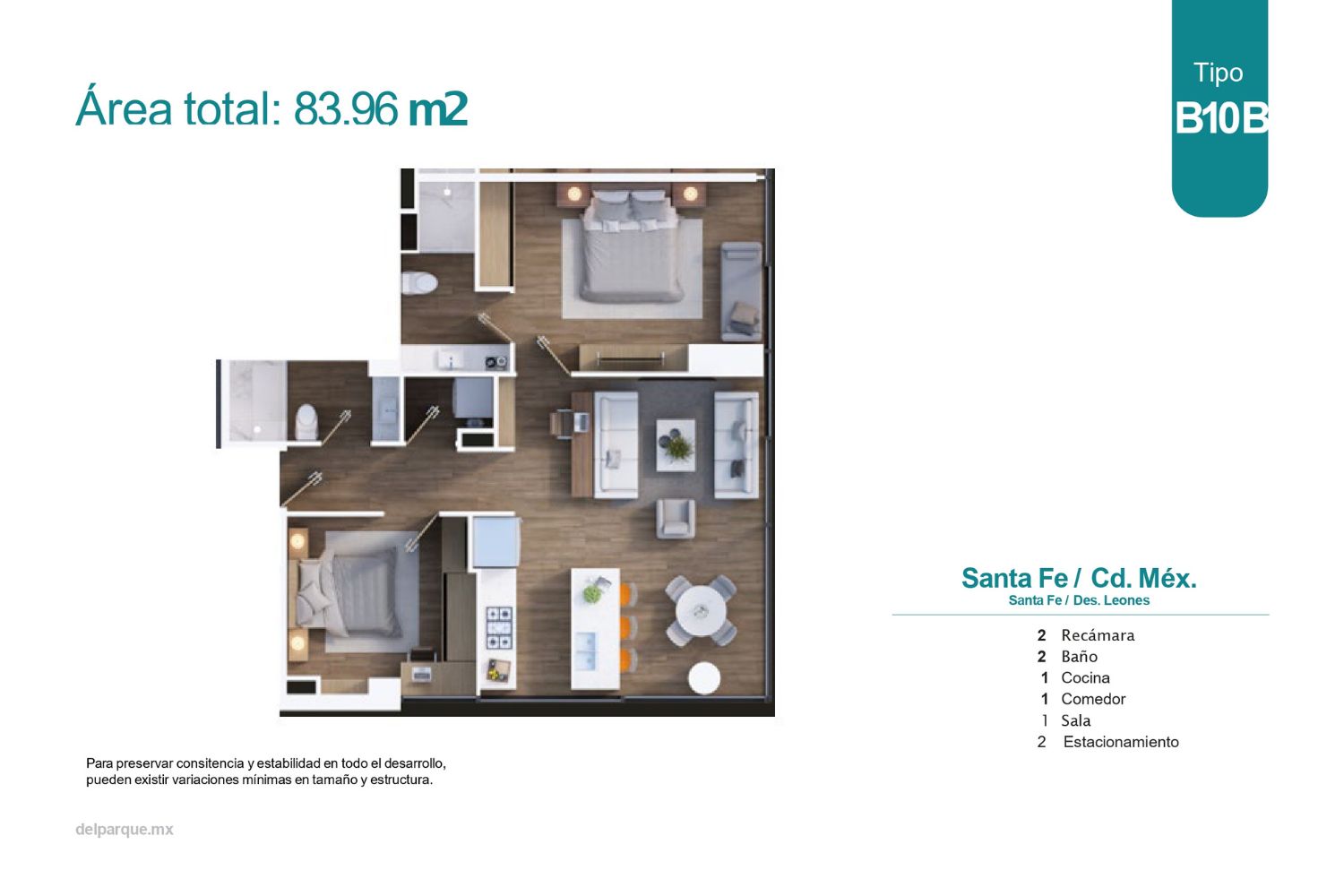 3Up Santa fe Tipologias